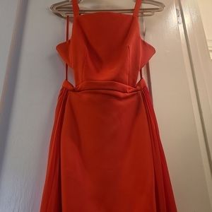 Long orange backless dress BCBG